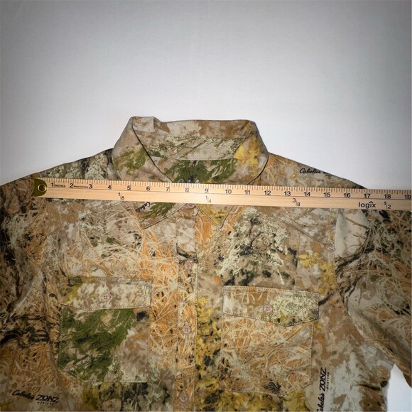 Cabela's Zonz Western Camouflage Button-Up Shirt Womens Large Long Sleeve - Picture 12 of 12
